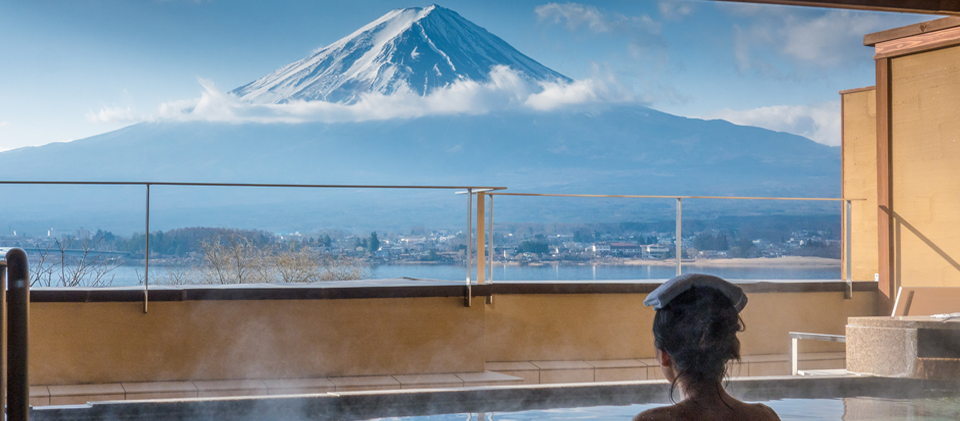 富士山を眺望できる温泉